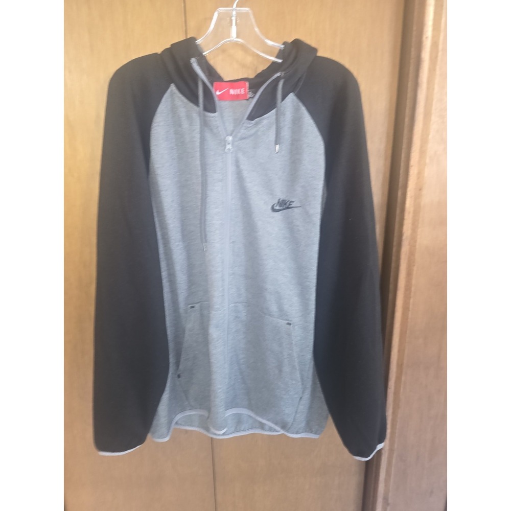 Nike Tech Fleece Full Zip Up Hoody Size X-Large XL in Grey/Black
